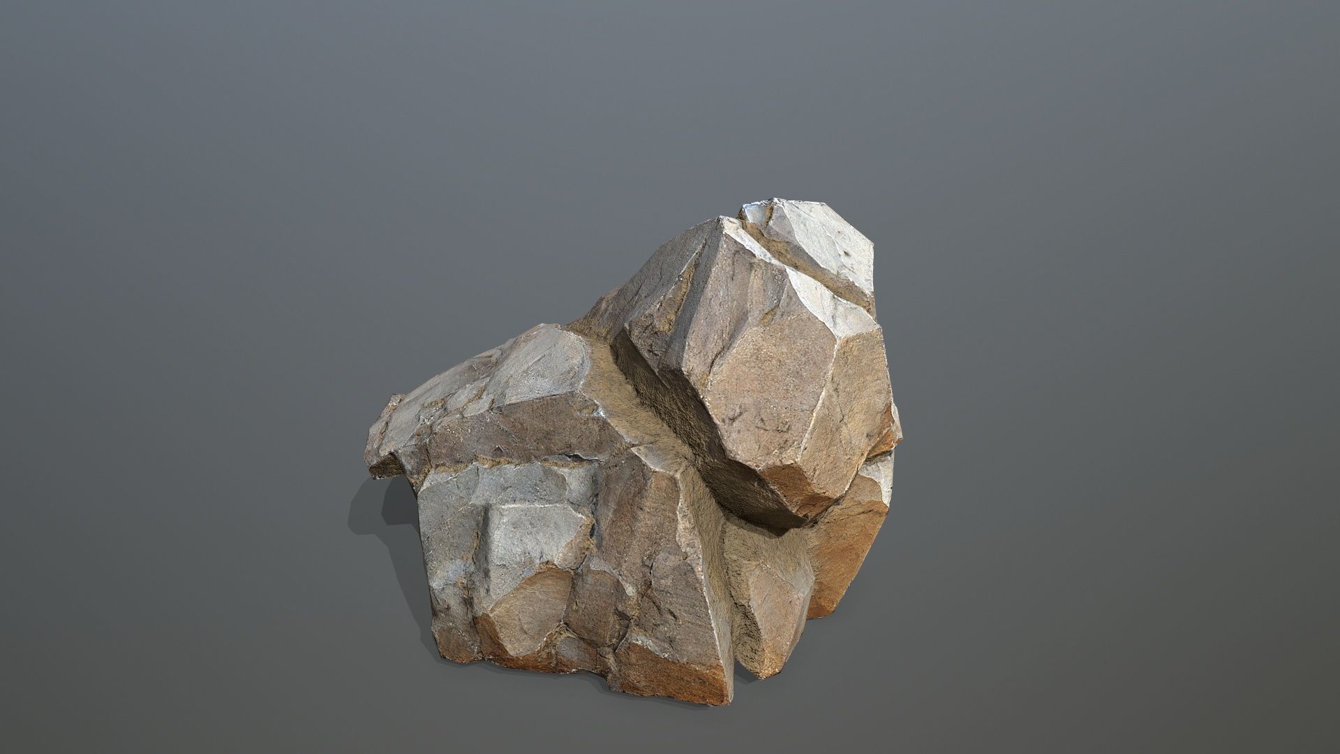 desert rocks Low-poly 3D model_5