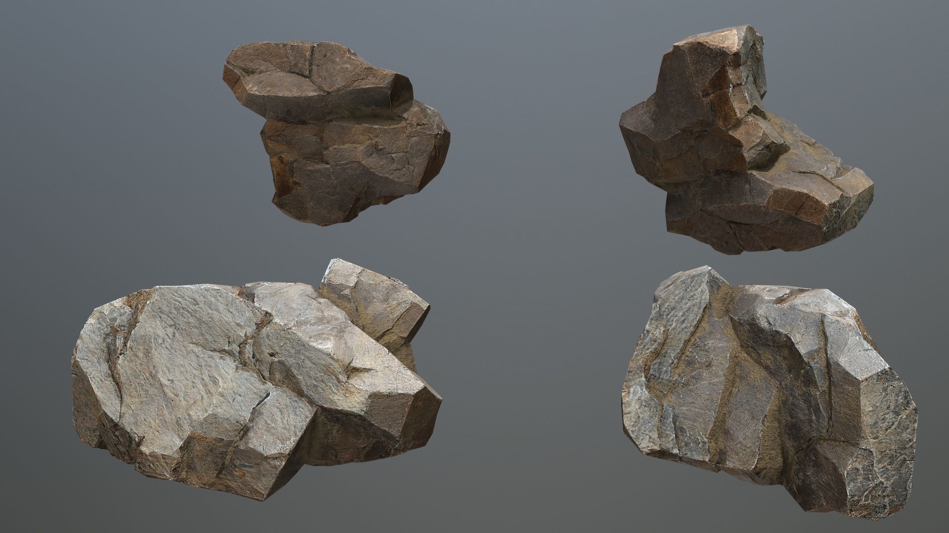 desert rocks Low-poly 3D model_10
