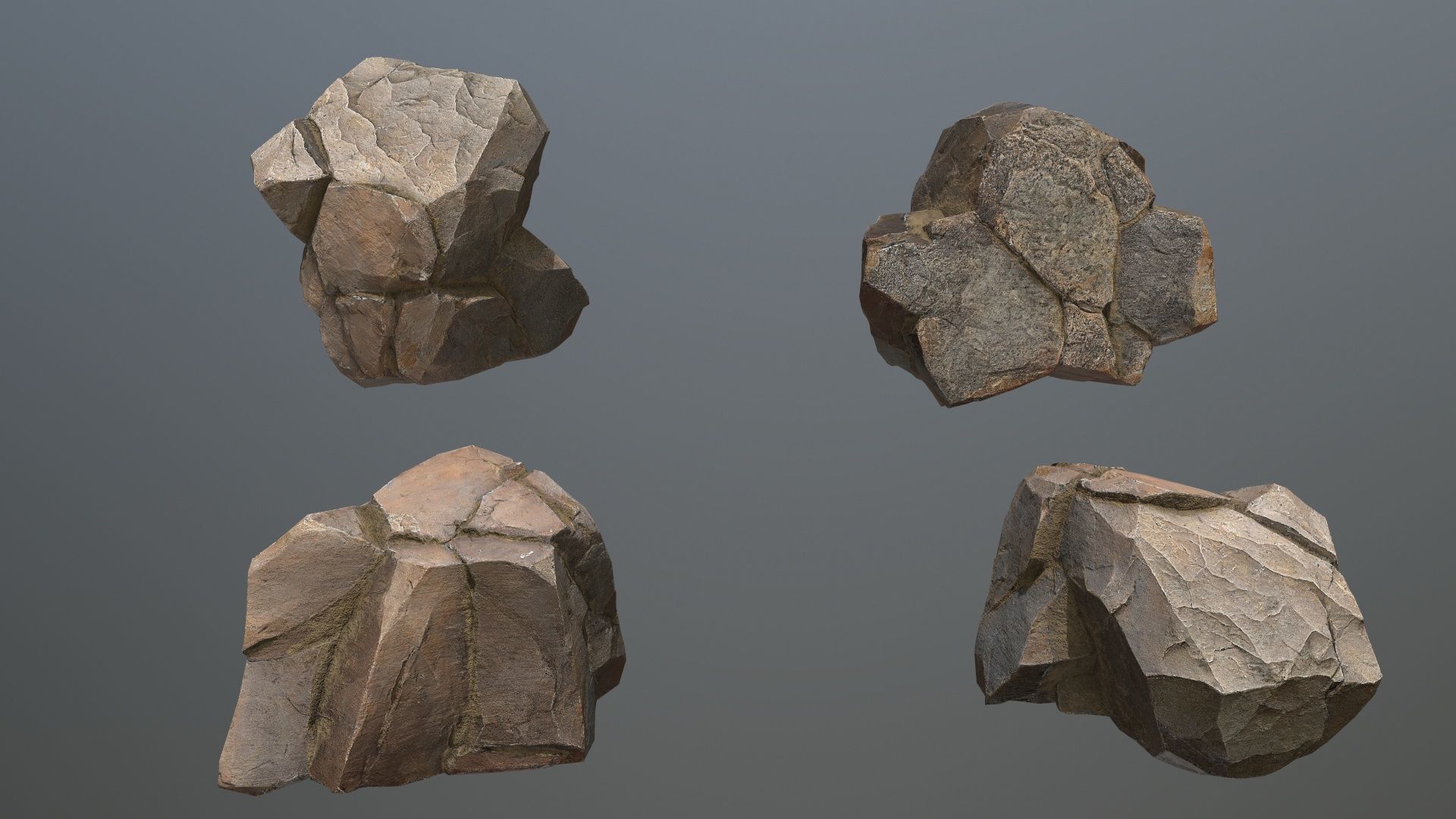 desert rocks Low-poly 3D model_13