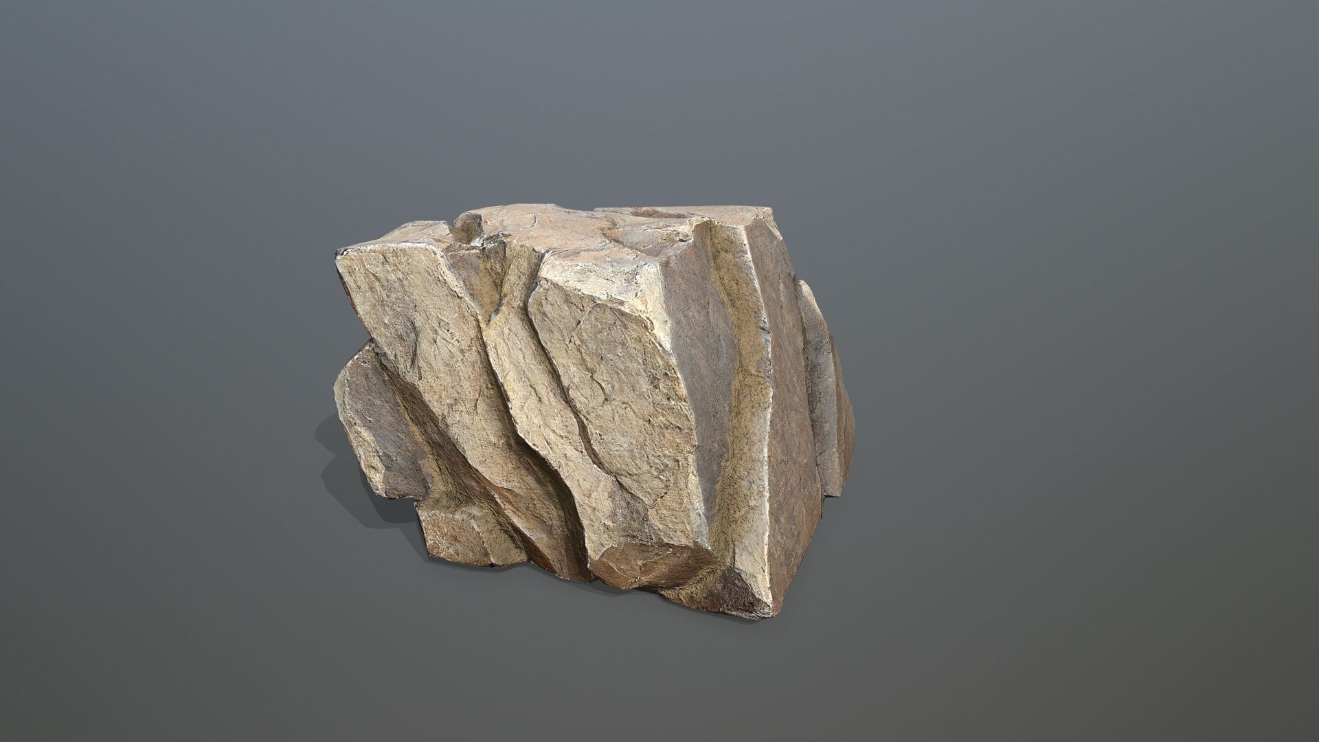 desert rocks Low-poly 3D model_7