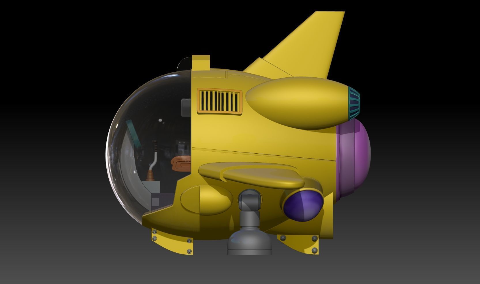 fan-art Dragon Ball Shf Bulma 991 Airship  model kit 3D print model_4