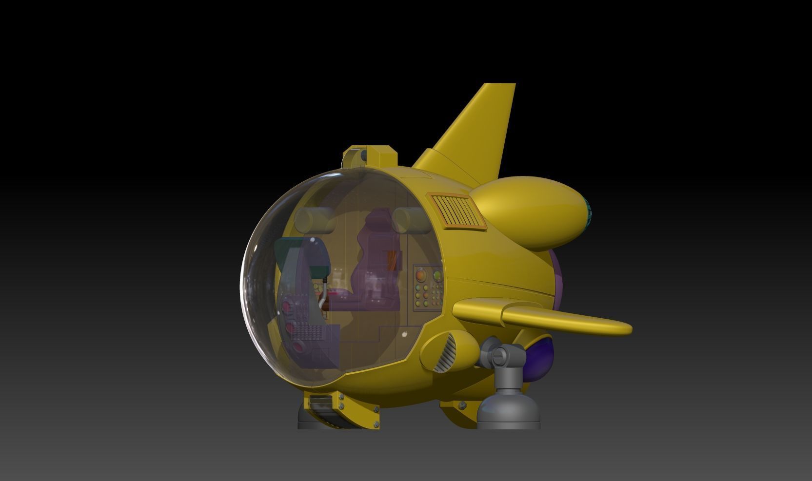 fan-art Dragon Ball Shf Bulma 991 Airship  model kit 3D print model_2