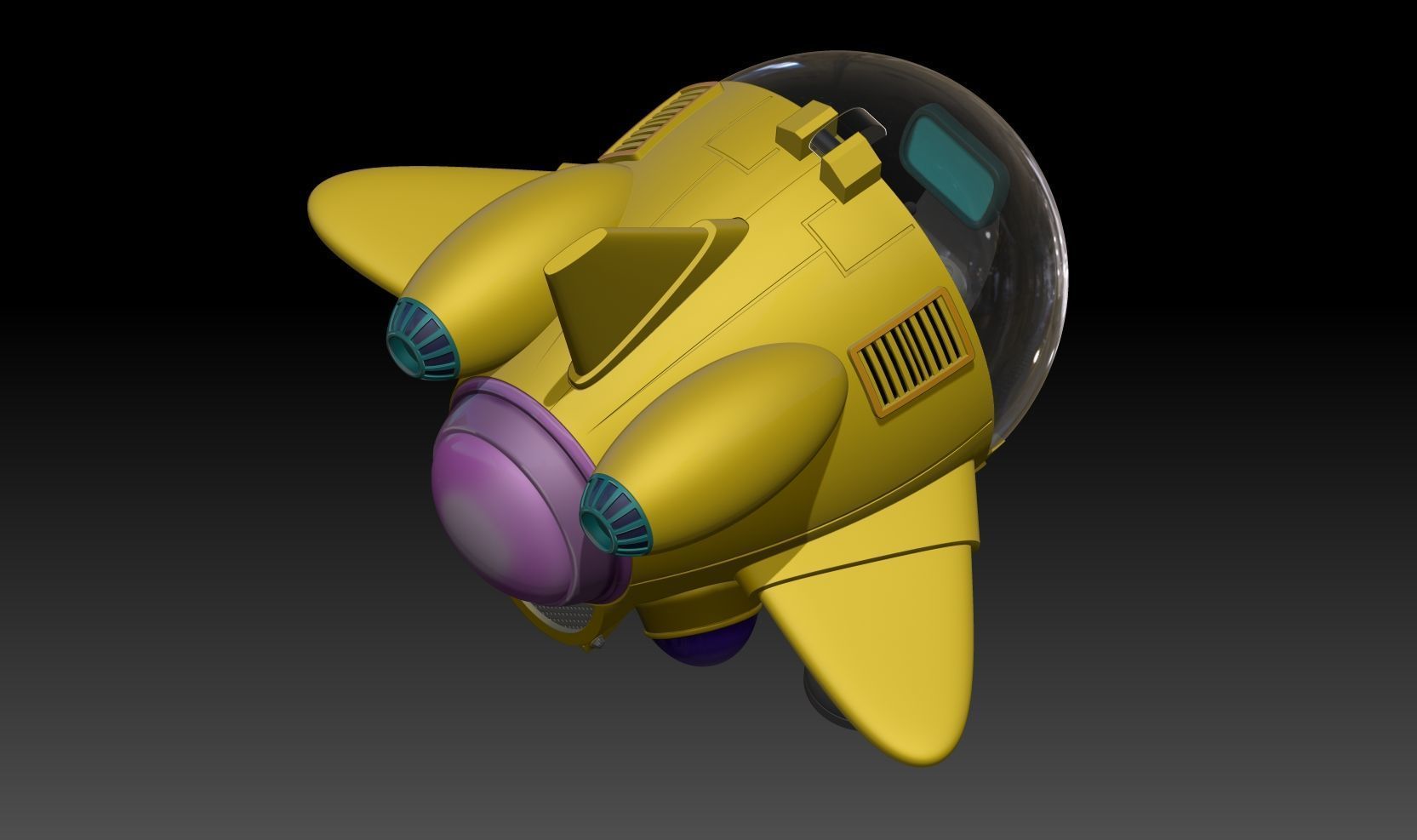 fan-art Dragon Ball Shf Bulma 991 Airship  model kit 3D print model_6