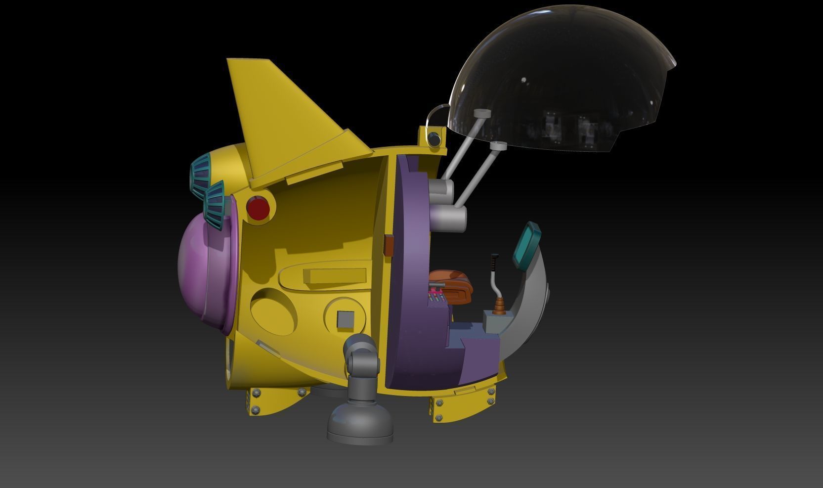 fan-art Dragon Ball Shf Bulma 991 Airship  model kit 3D print model_8