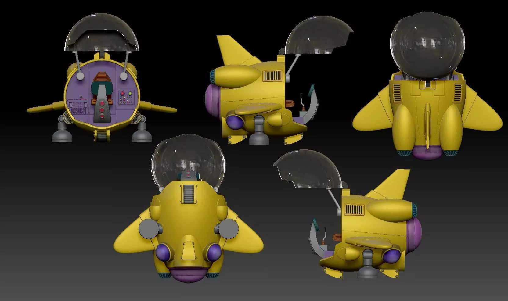 fan-art Dragon Ball Shf Bulma 991 Airship  model kit 3D print model_0