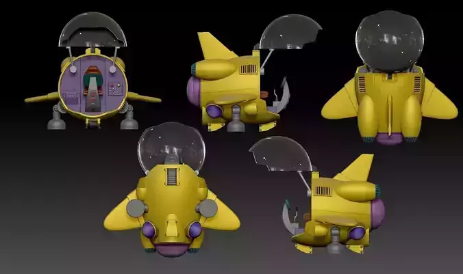 fan-art Dragon Ball Shf Bulma 991 Airship  model kit 3D print model