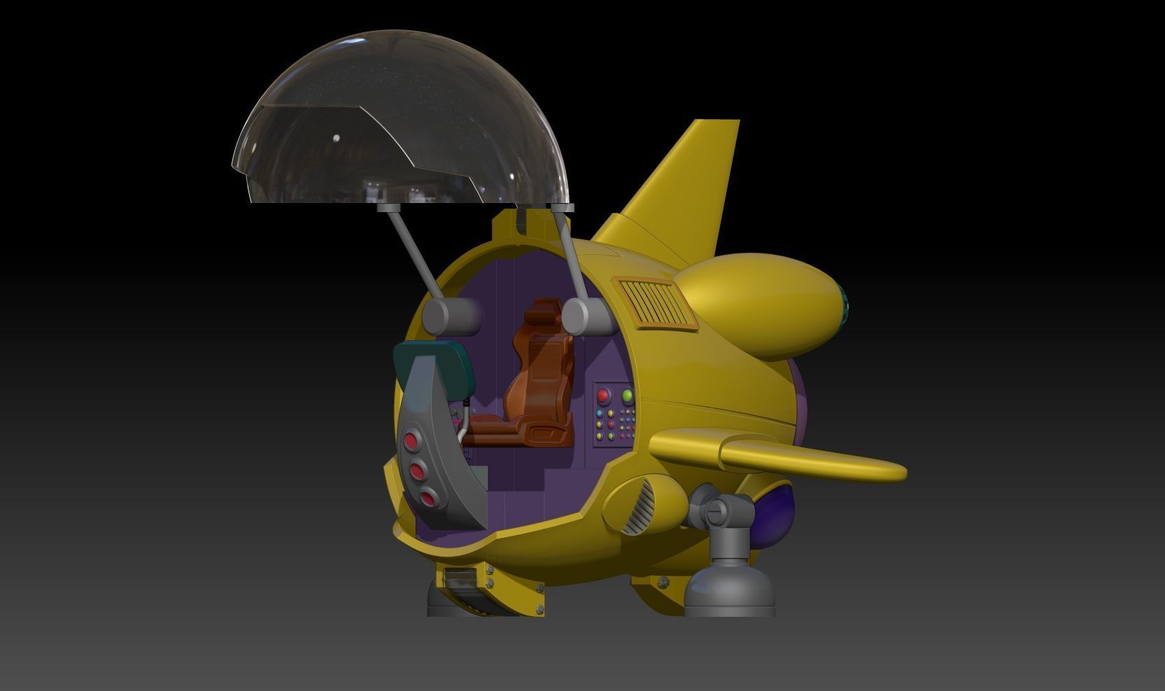 fan-art Dragon Ball Shf Bulma 991 Airship  model kit 3D print model_3