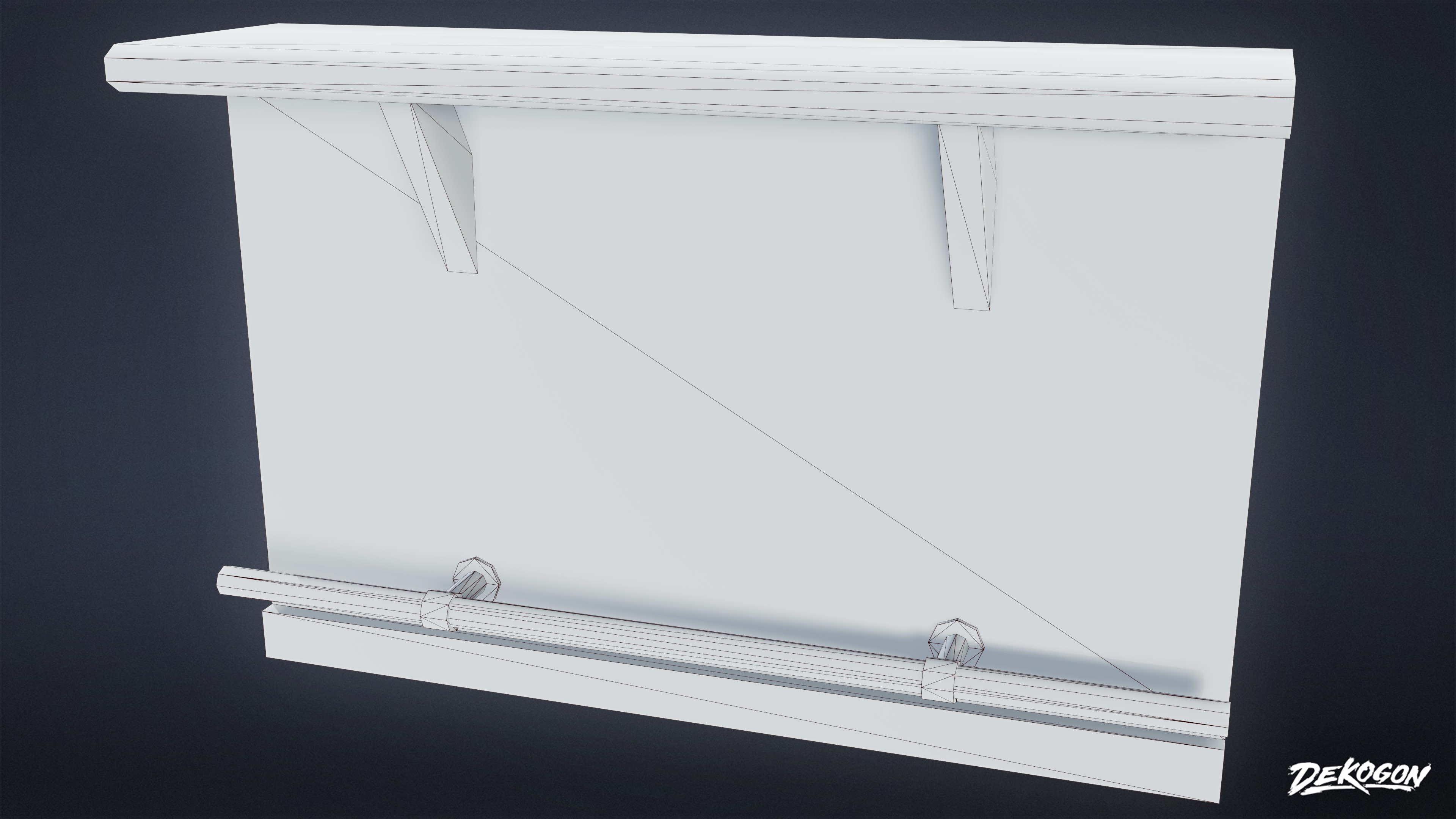 DIVE BAR - Modular Bar 01 - LOW POLY Low-poly 3D model_8