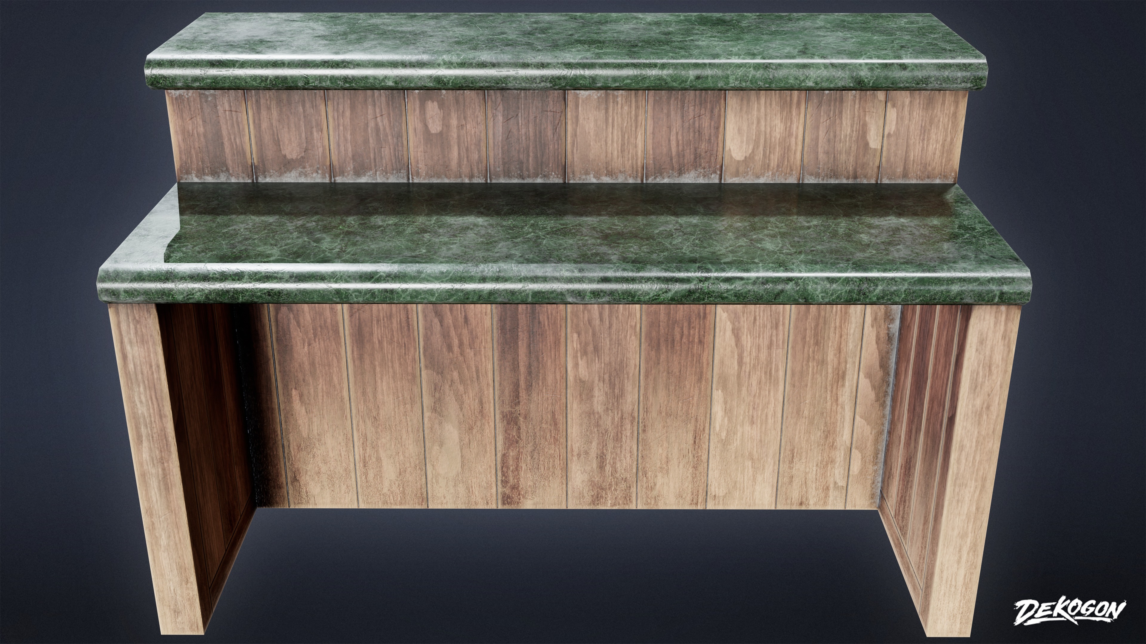 DIVE BAR - Modular Bar 01 - LOW POLY Low-poly 3D model_3