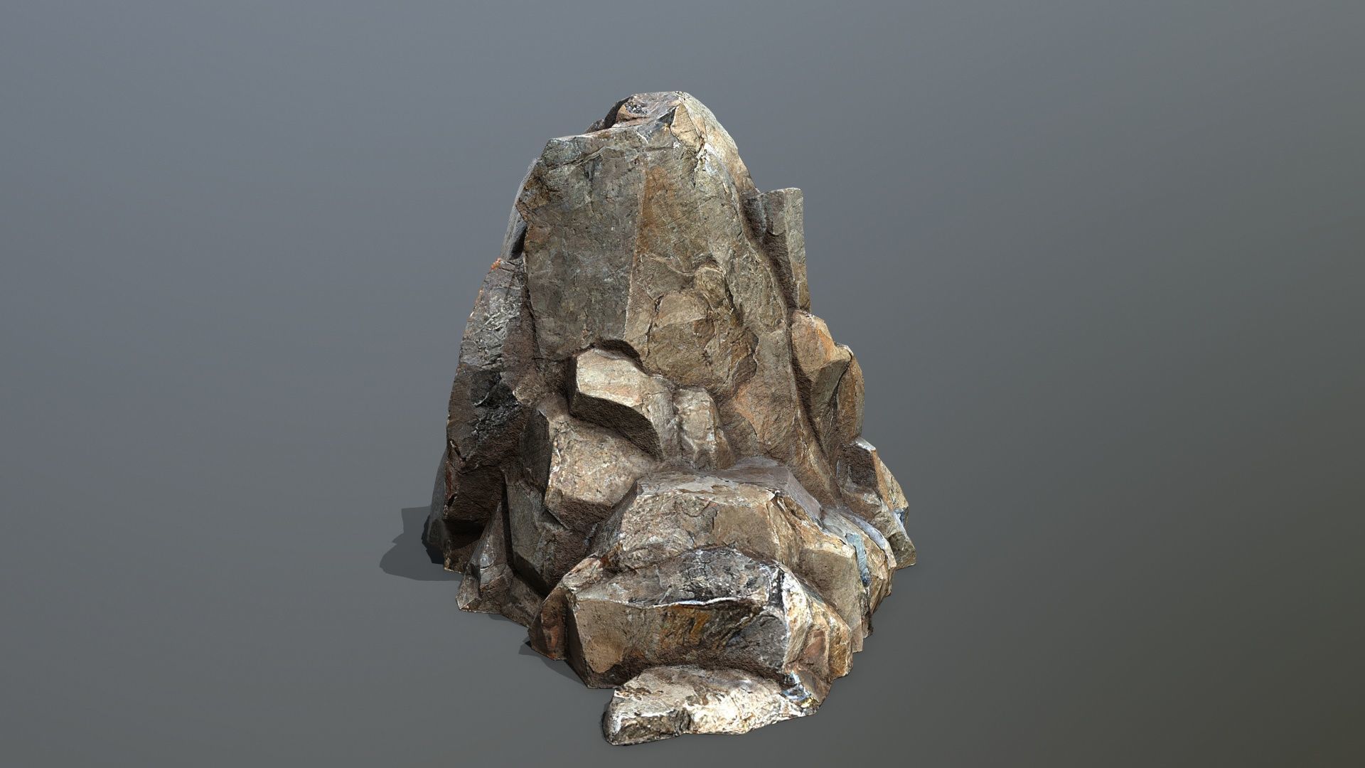 desert cliff rocks Low-poly 3D model_3
