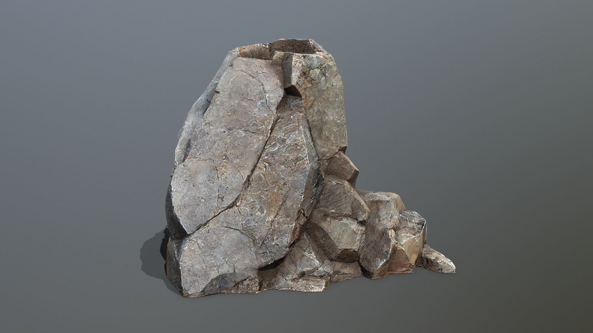 desert cliff rocks Low-poly 3D model_11