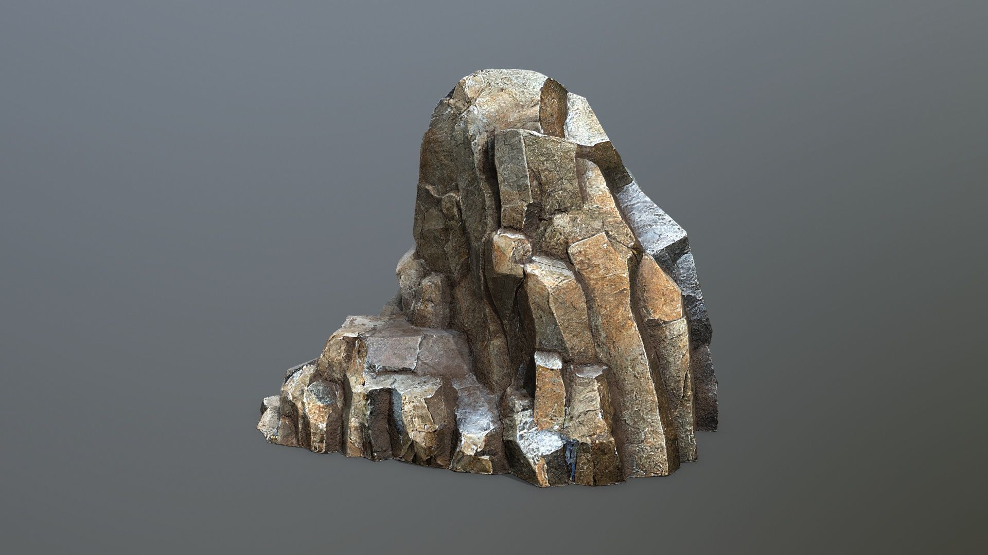 desert cliff rocks Low-poly 3D model_5