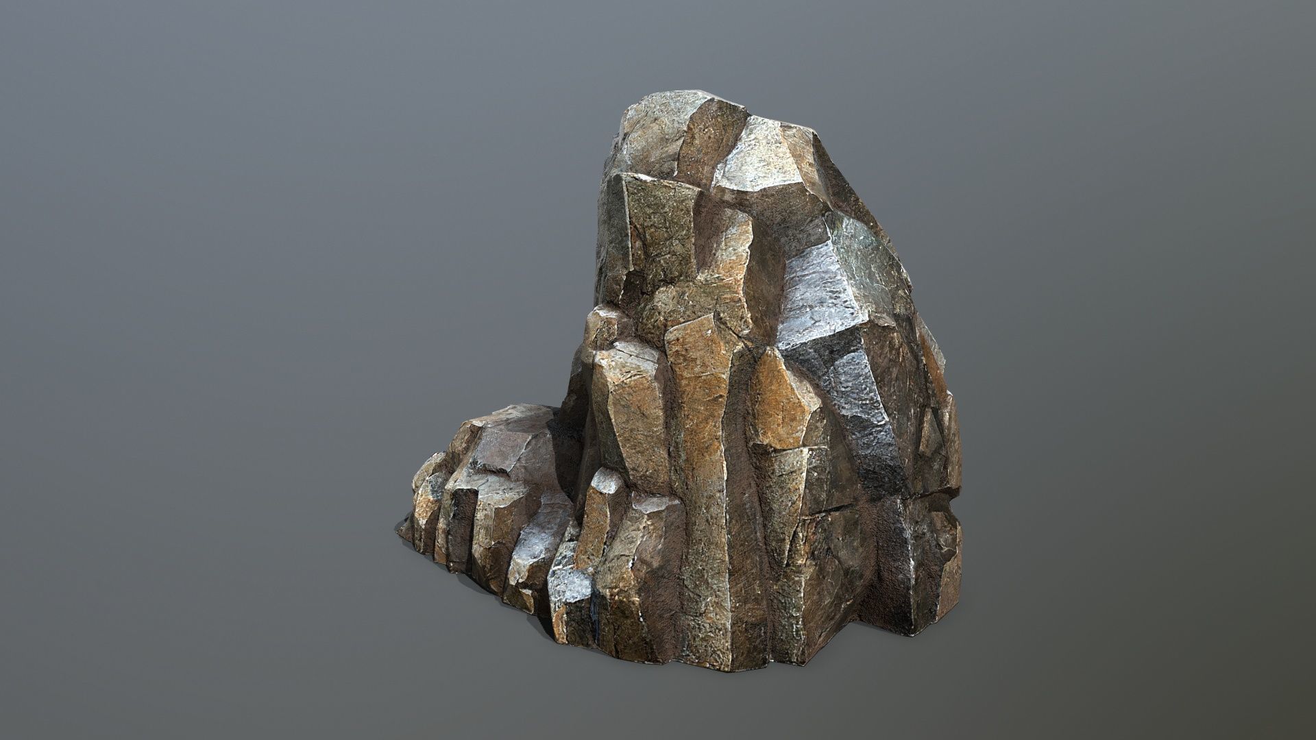 desert cliff rocks Low-poly 3D model_6