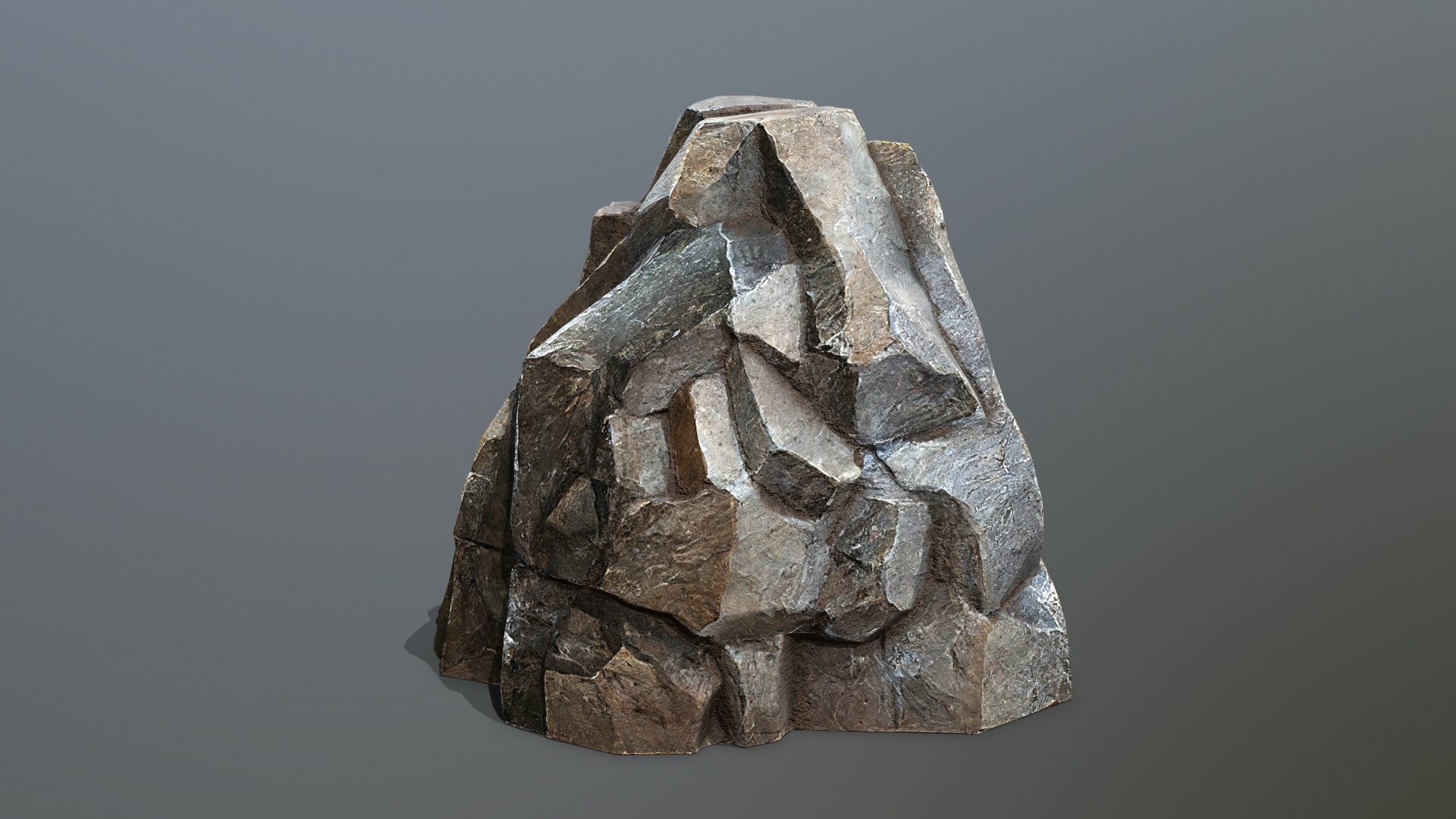 desert cliff rocks Low-poly 3D model_8