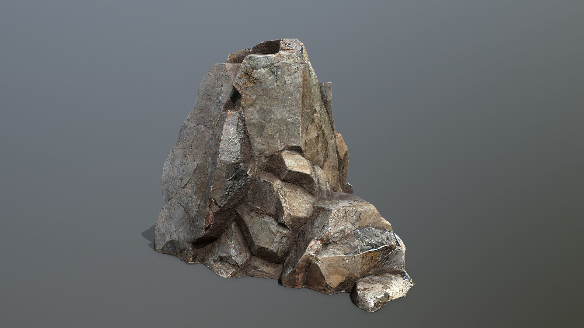 desert cliff rocks Low-poly 3D model_12