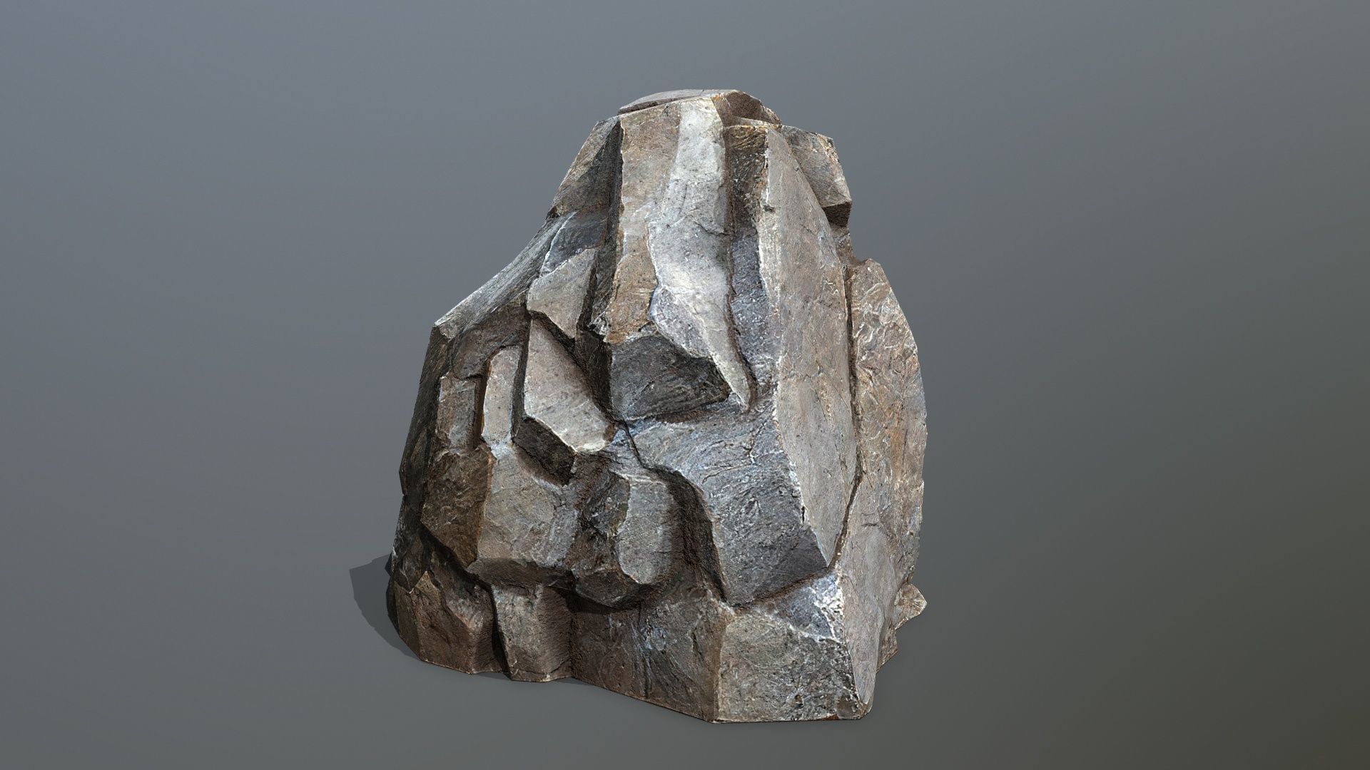 desert cliff rocks Low-poly 3D model_9