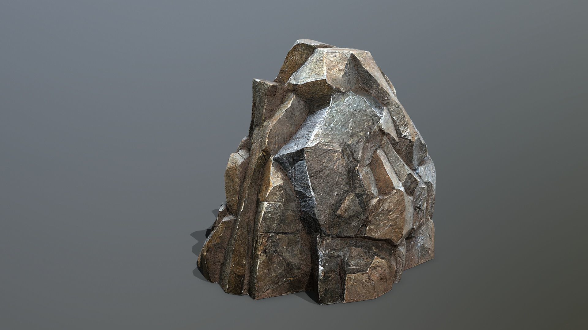 desert cliff rocks Low-poly 3D model_7