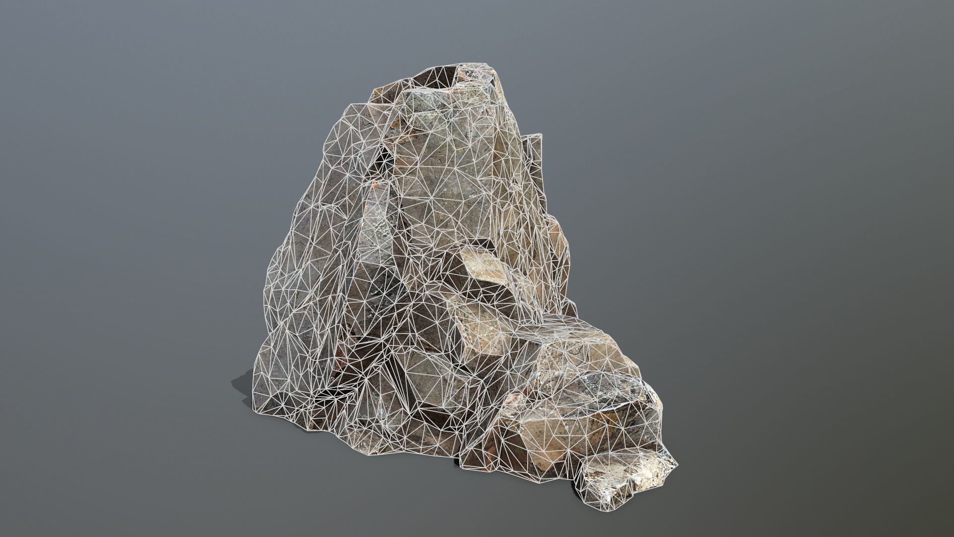 desert cliff rocks Low-poly 3D model_13