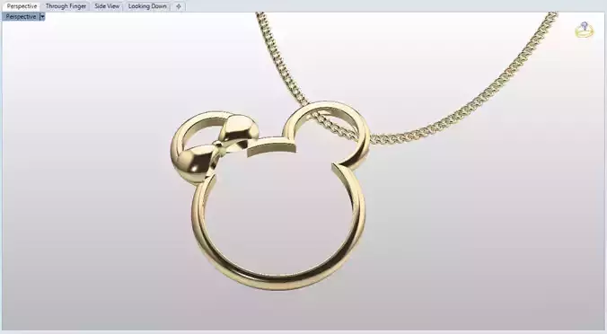cute mickey mouse pendant from disney collection 