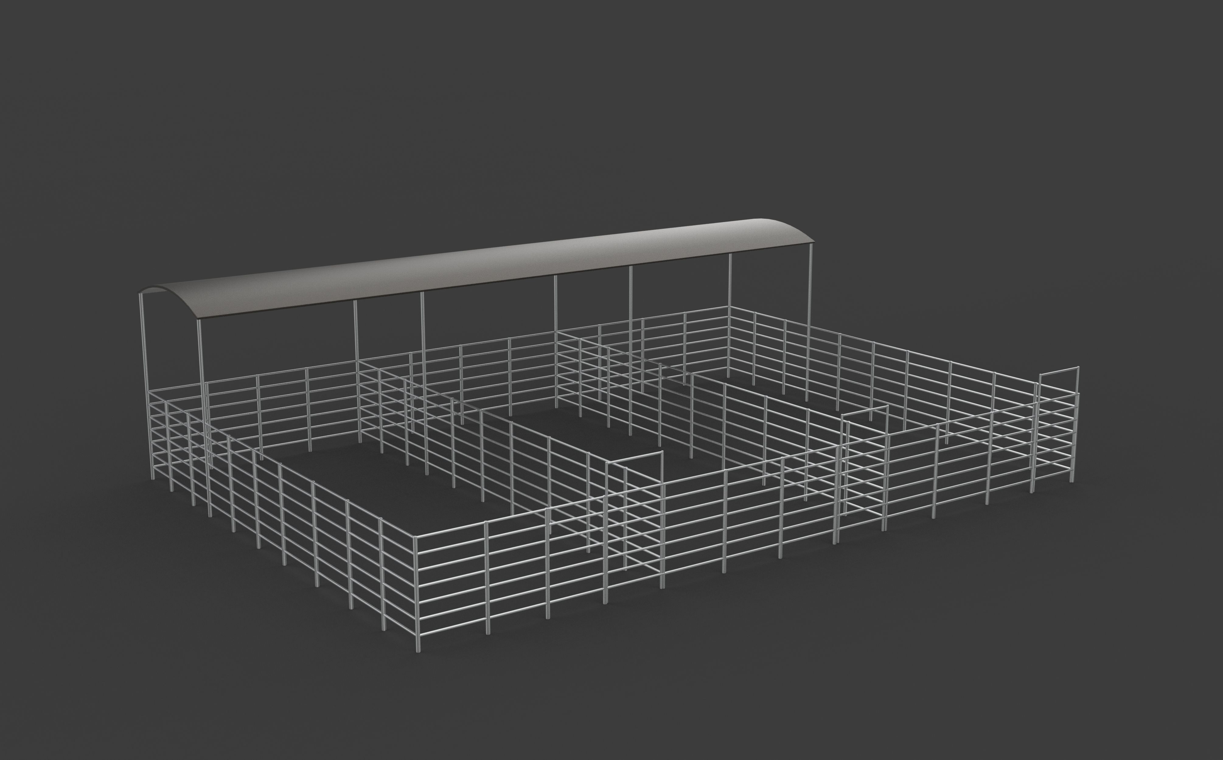 Foal Horse Corrals 3D model_2