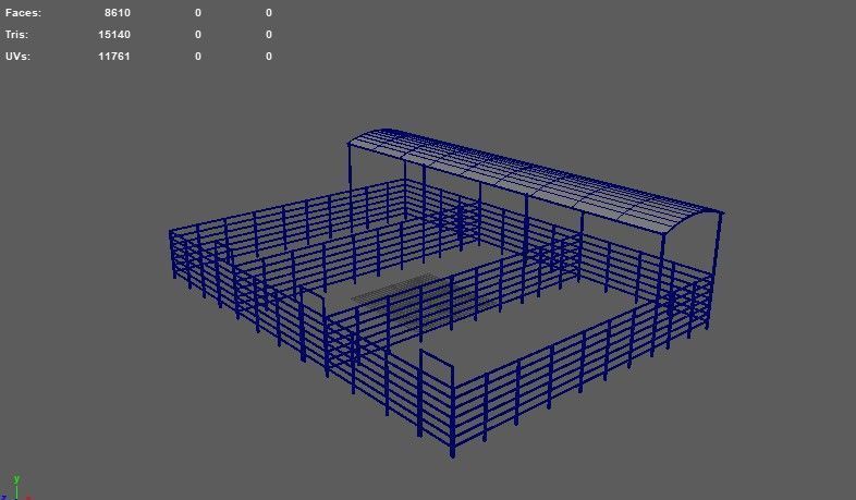 Foal Horse Corrals 3D model_11