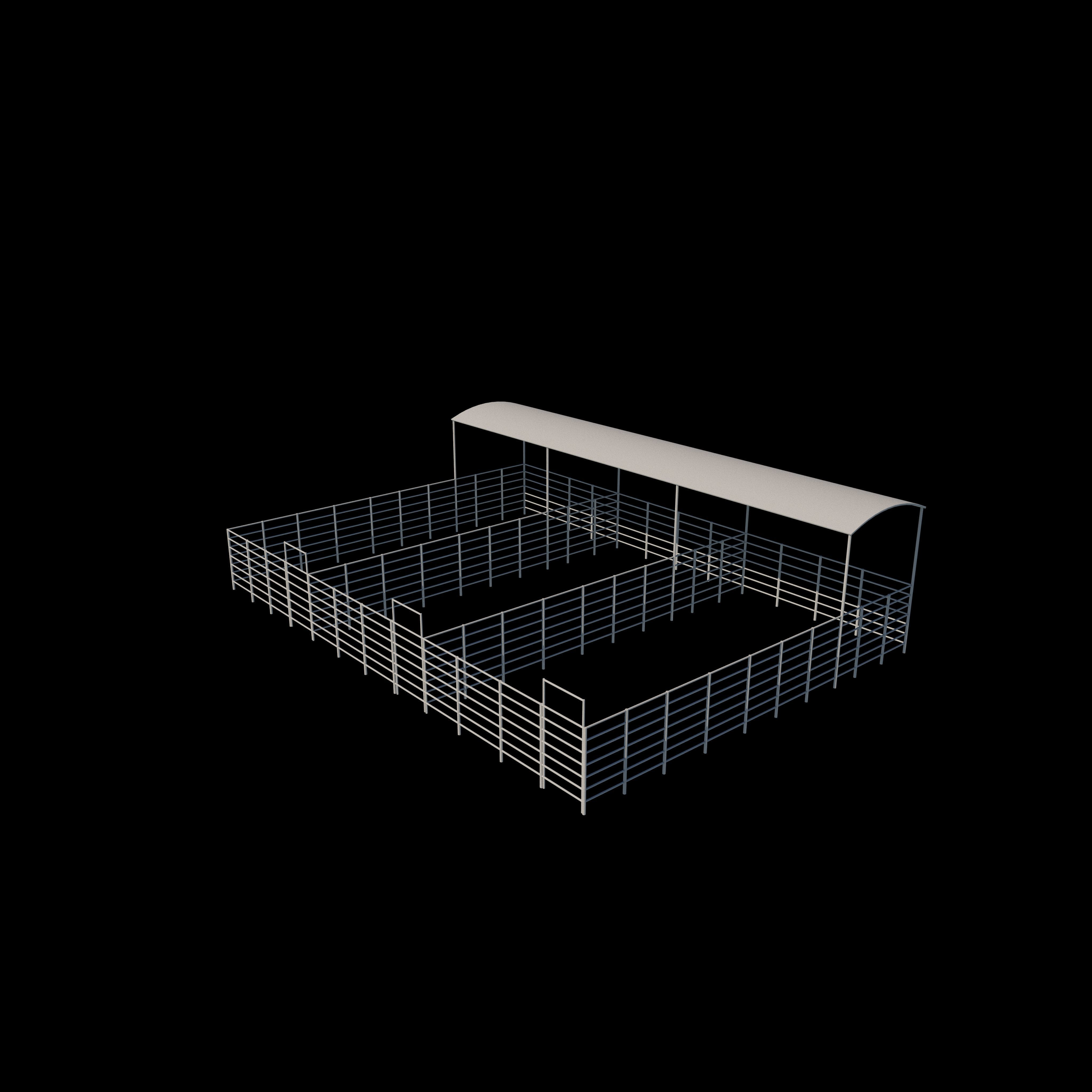 Foal Horse Corrals 3D model_10