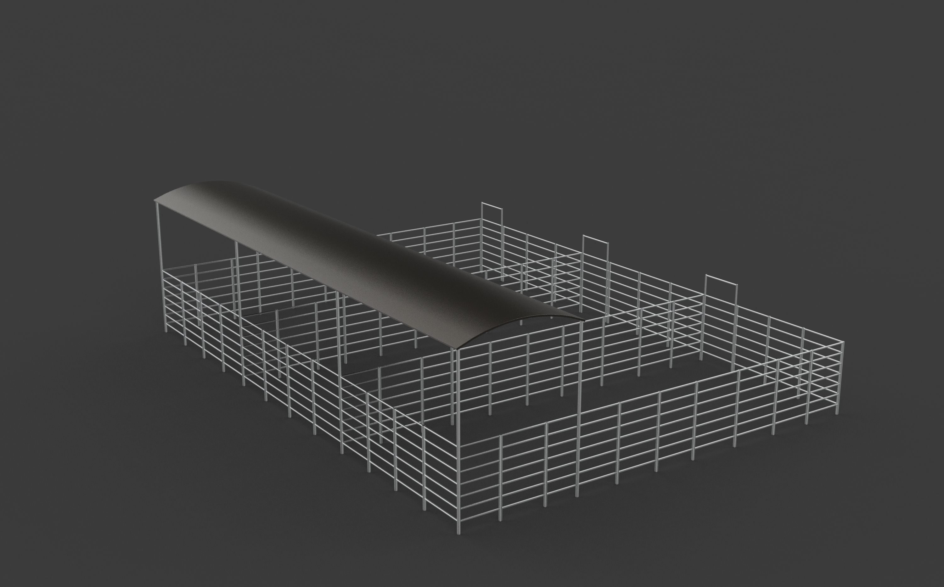 Foal Horse Corrals 3D model_5