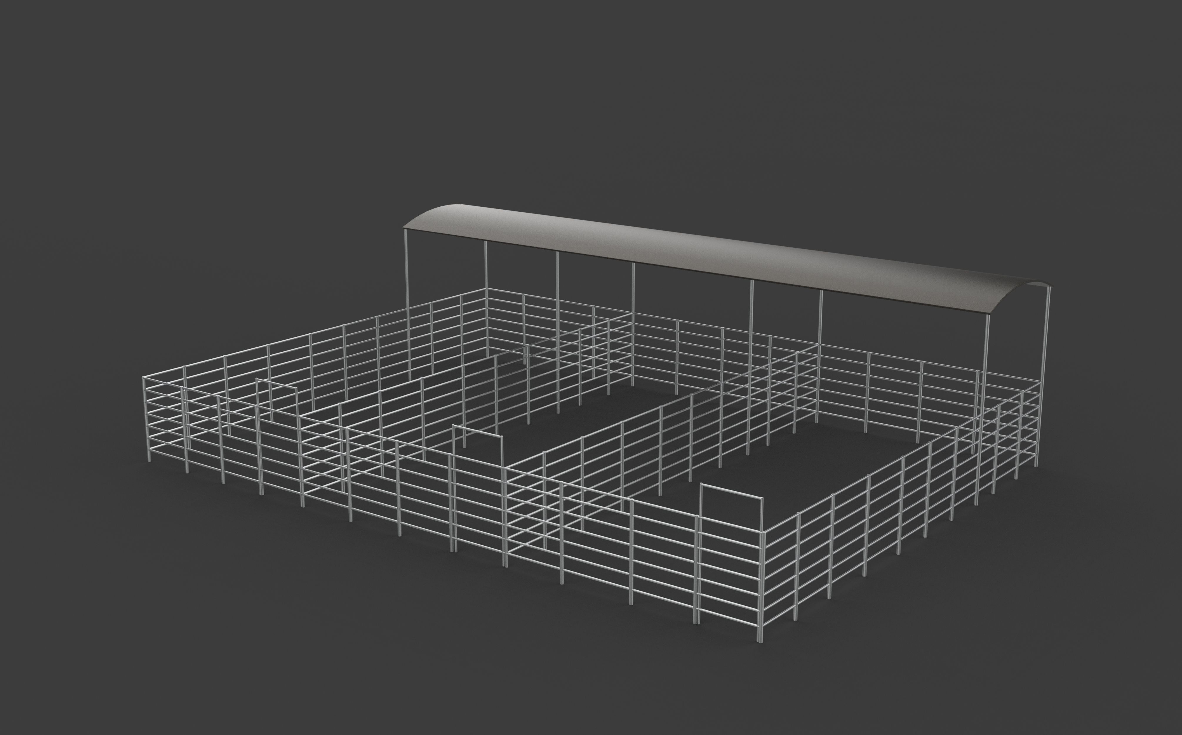 Foal Horse Corrals 3D model_6