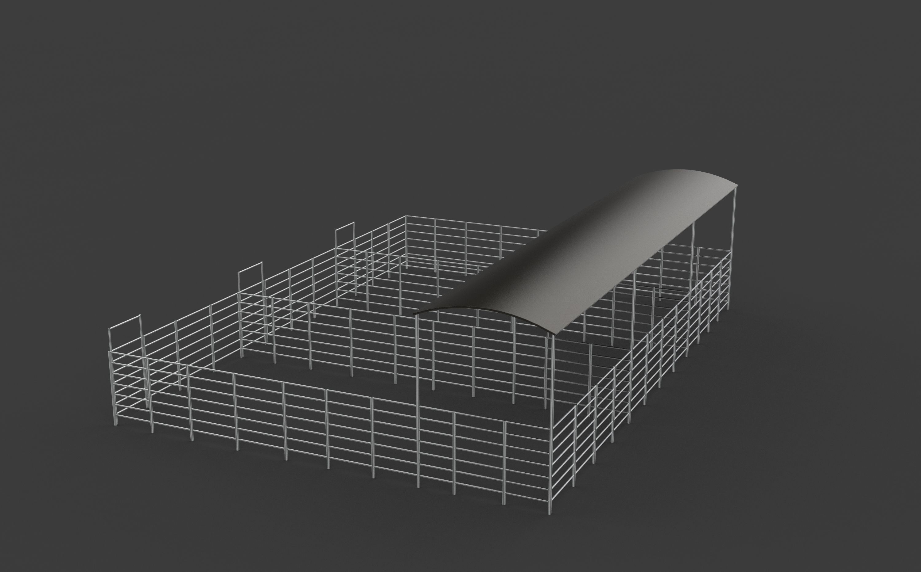 Foal Horse Corrals 3D model_4