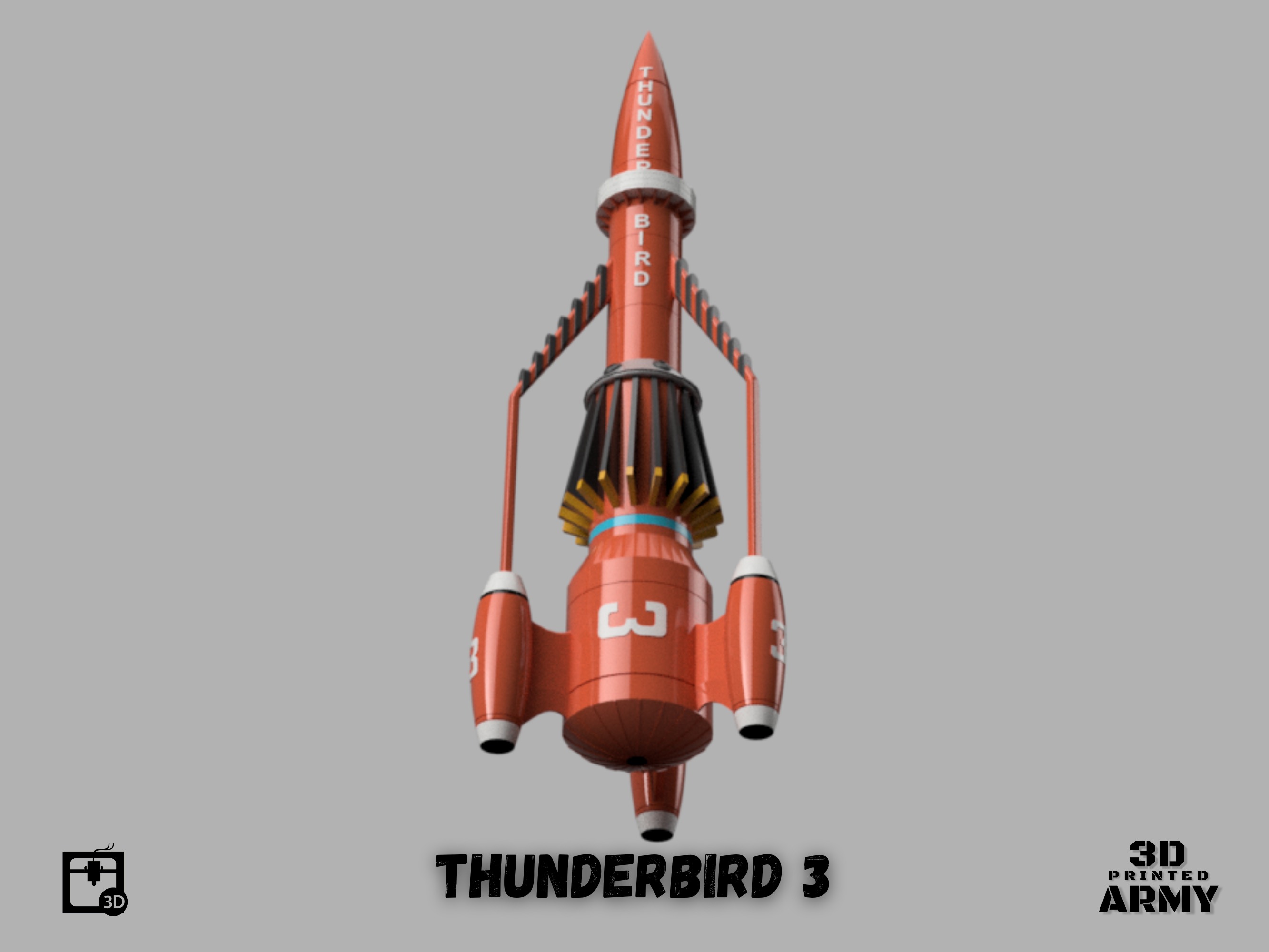 THUNDERBIRD 3 rocket -STL files for 3D printing 3D print model_6