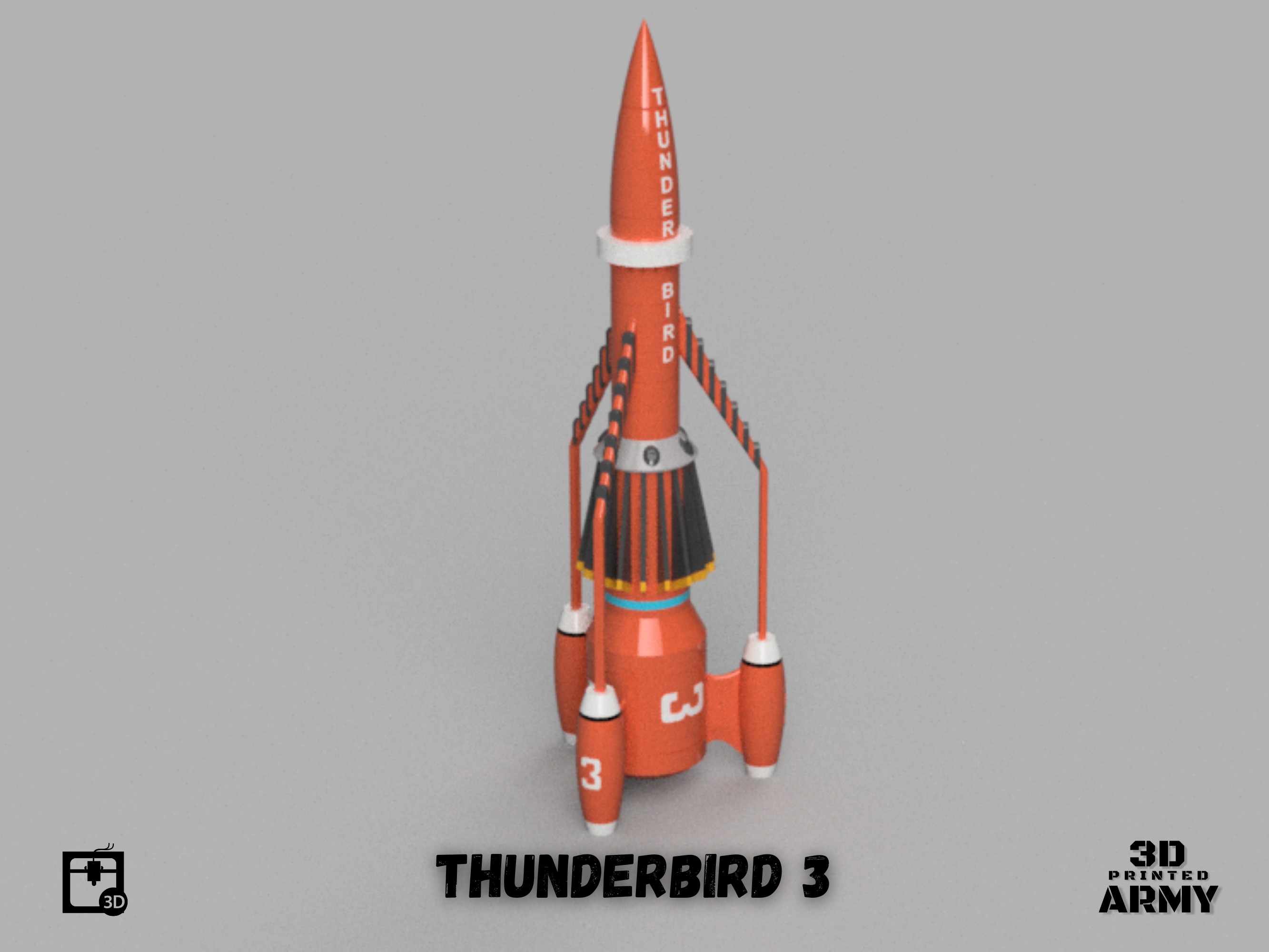 THUNDERBIRD 3 rocket -STL files for 3D printing 3D print model_8