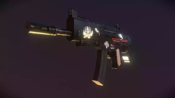 SMT Combat Rifle - Sci-Fi 3D Weapon