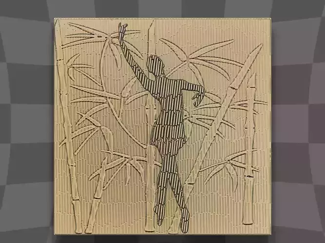 Dancing girl for CNC or 3D printing