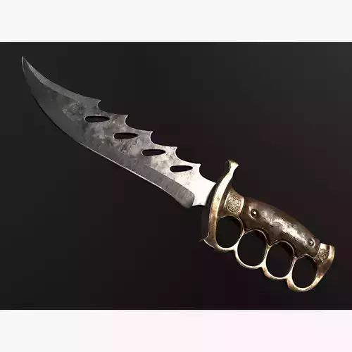 Knuckle Knife Low-poly 3D model