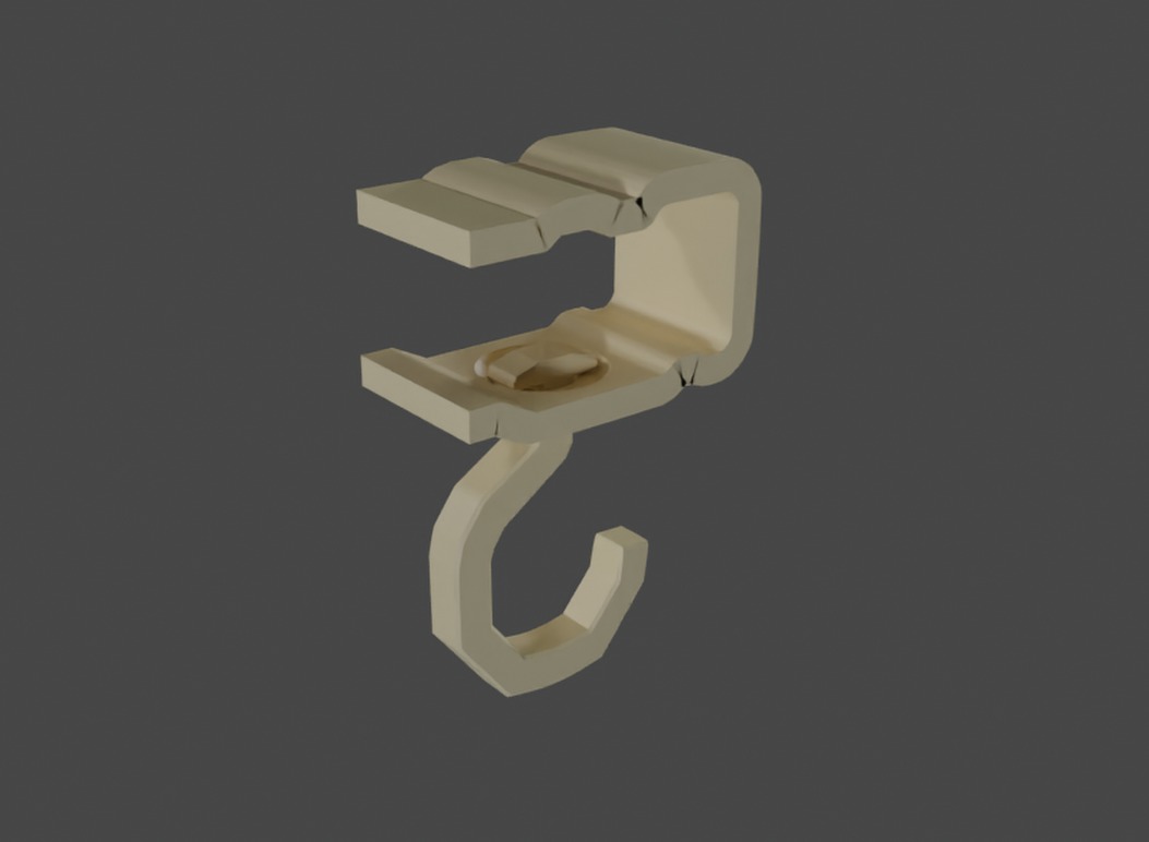 Clip-On Shelf Hook 3D print model_6
