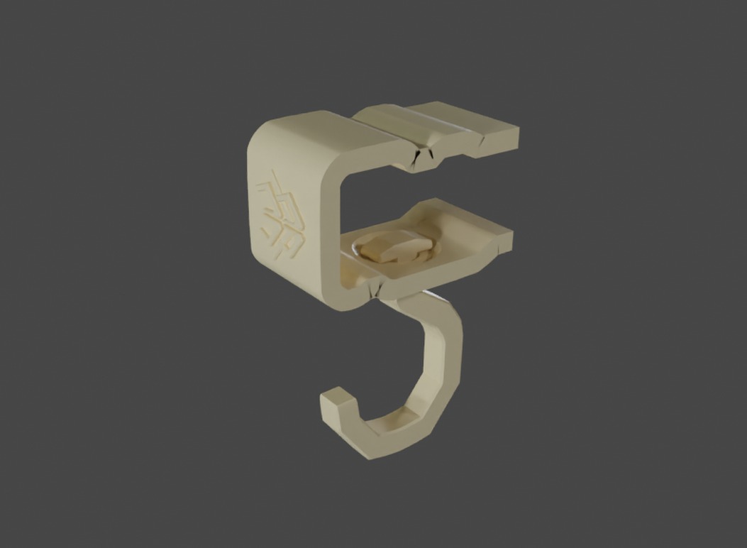 Clip-On Shelf Hook 3D print model_4