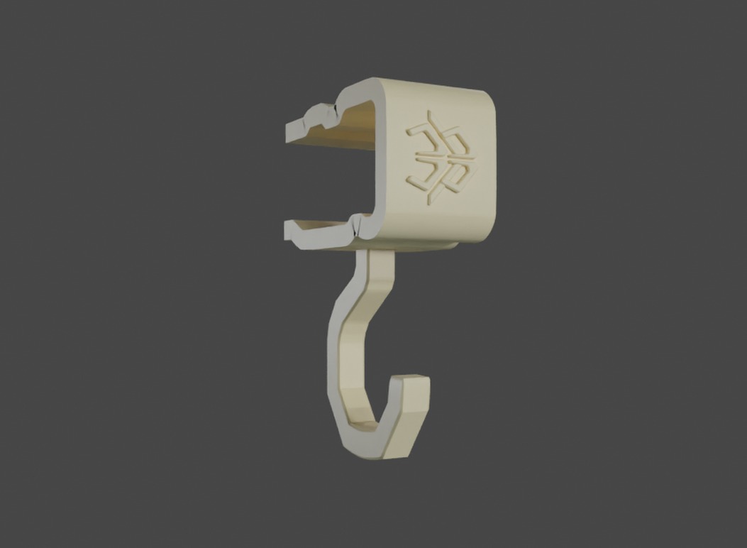 Clip-On Shelf Hook 3D print model_3