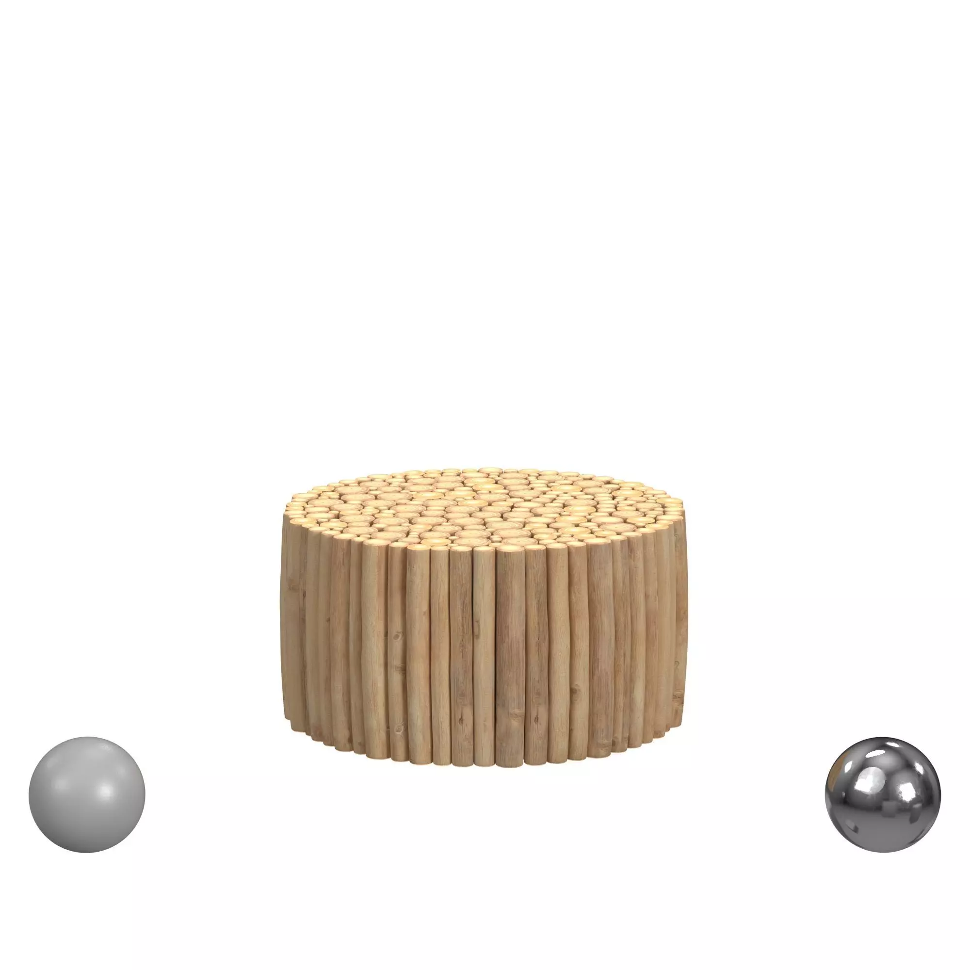 LOLAhome Coffee Table Teak Wood 3D model_0