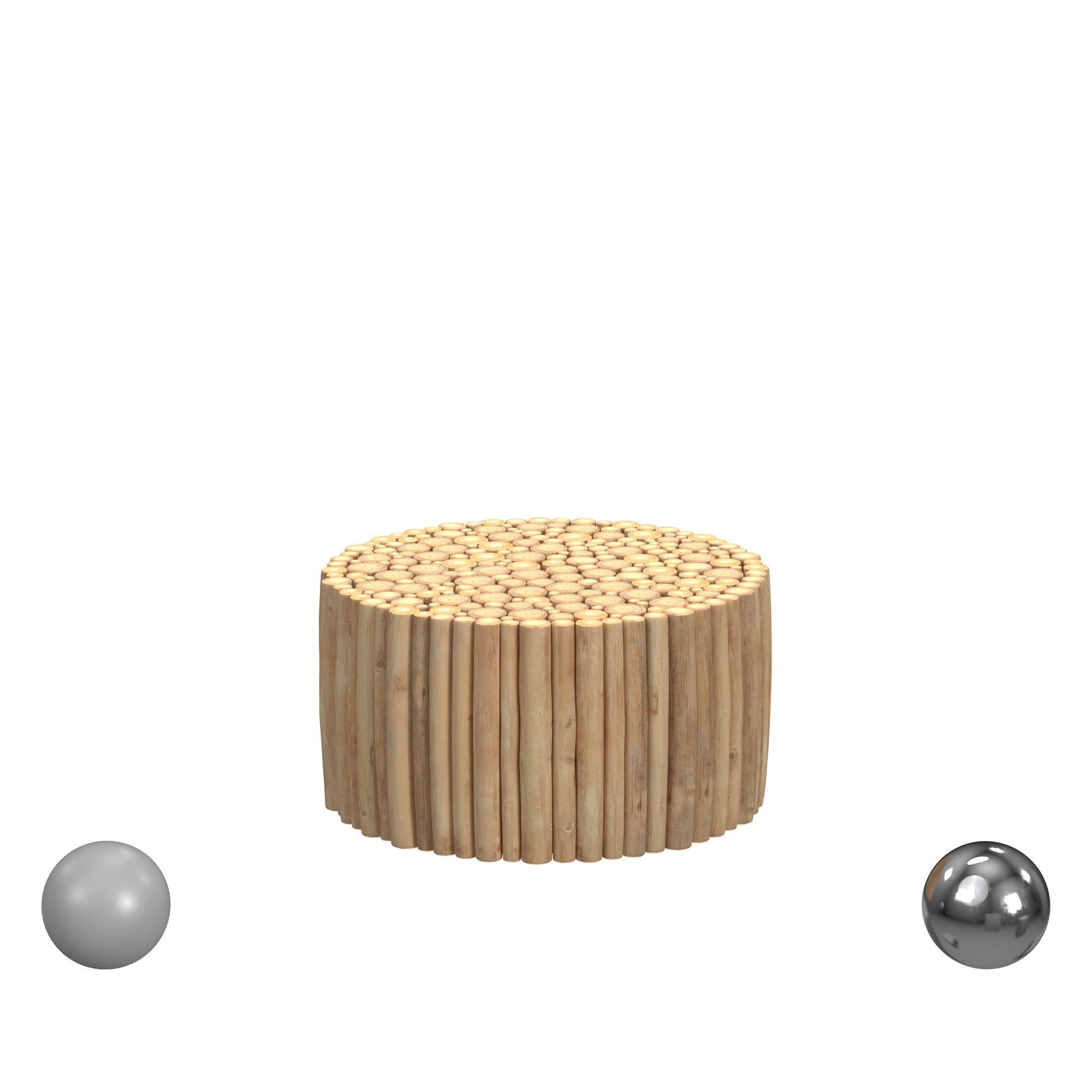 LOLAhome Coffee Table Teak Wood 3D model_1