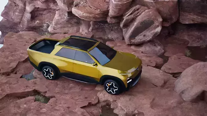  Tata Pickup Truck Concept Design  High-Quality 3D Model  