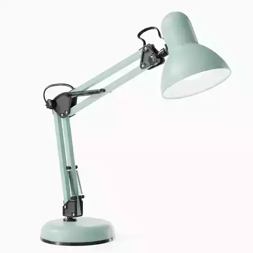 Modern Study Desk Lamp Aquamarine Low-poly 3D model