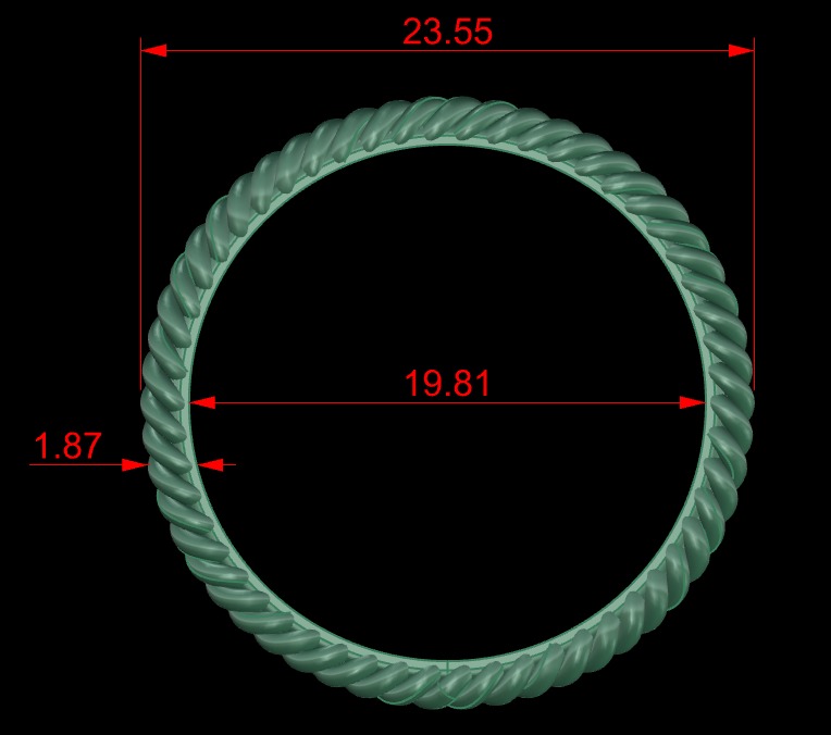 Rope ring 3D print model_15