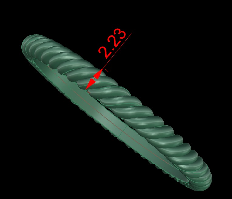 Rope ring 3D print model_16