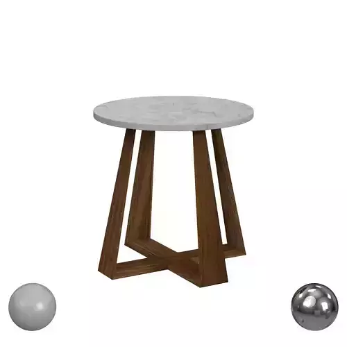 Melange Luca End Table 3D model