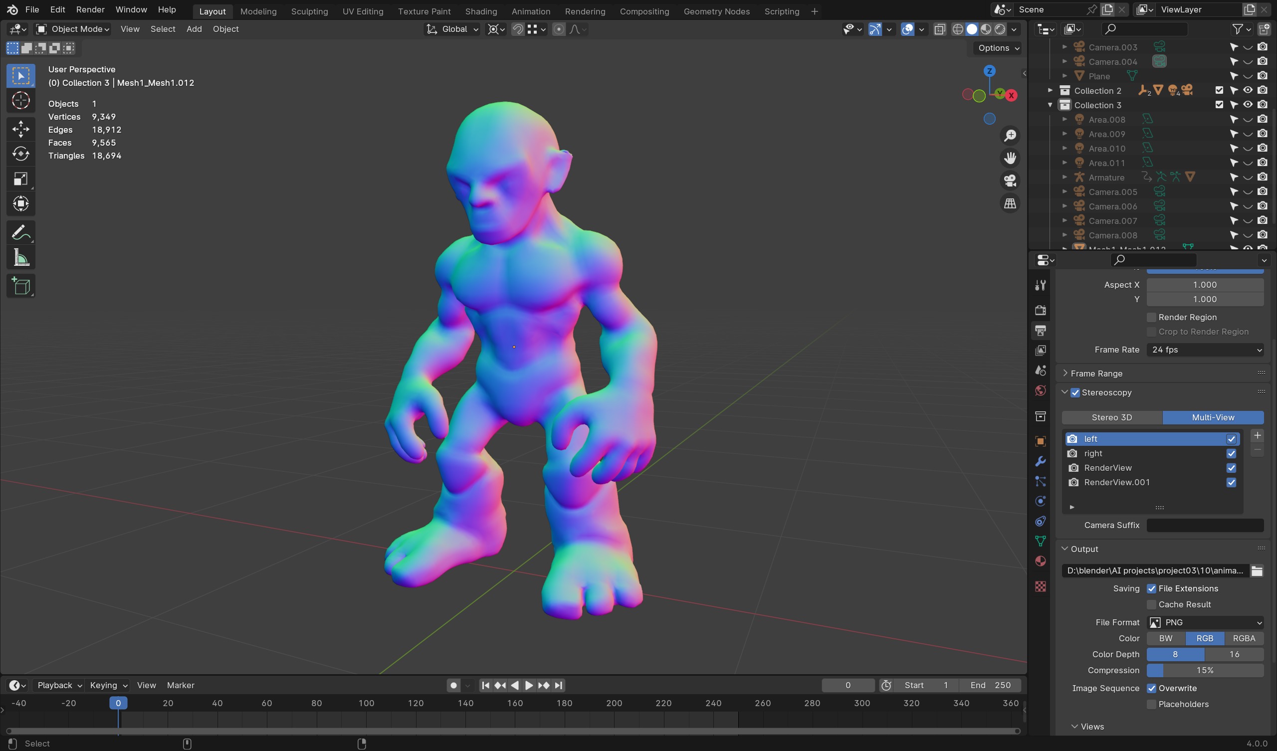 Clay Golem - Rig-Ready 3D Character for Games  Animation Low-poly 3D model_8
