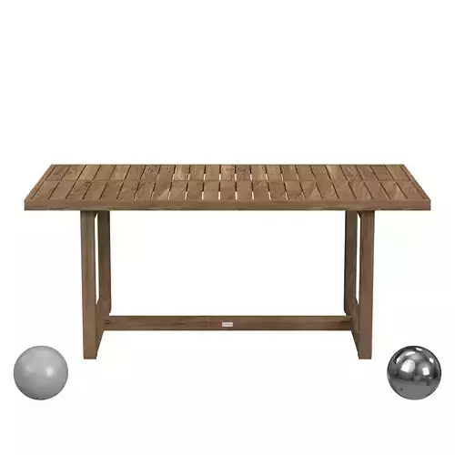 Rioni  extendable garden table in  acacia wood 3D model