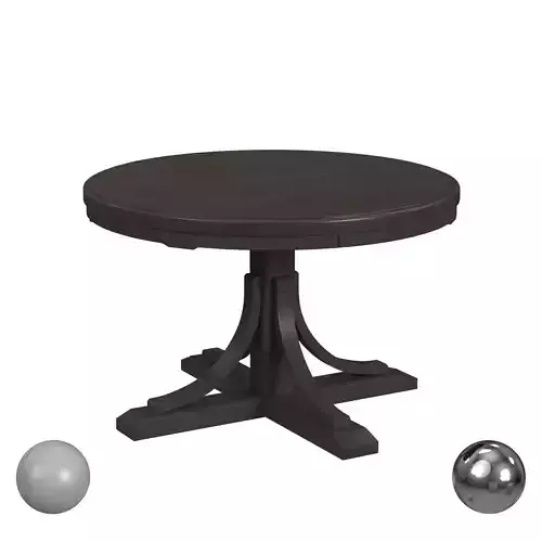 Roundhill Furniture Siena Distressed Black Finish 3D model