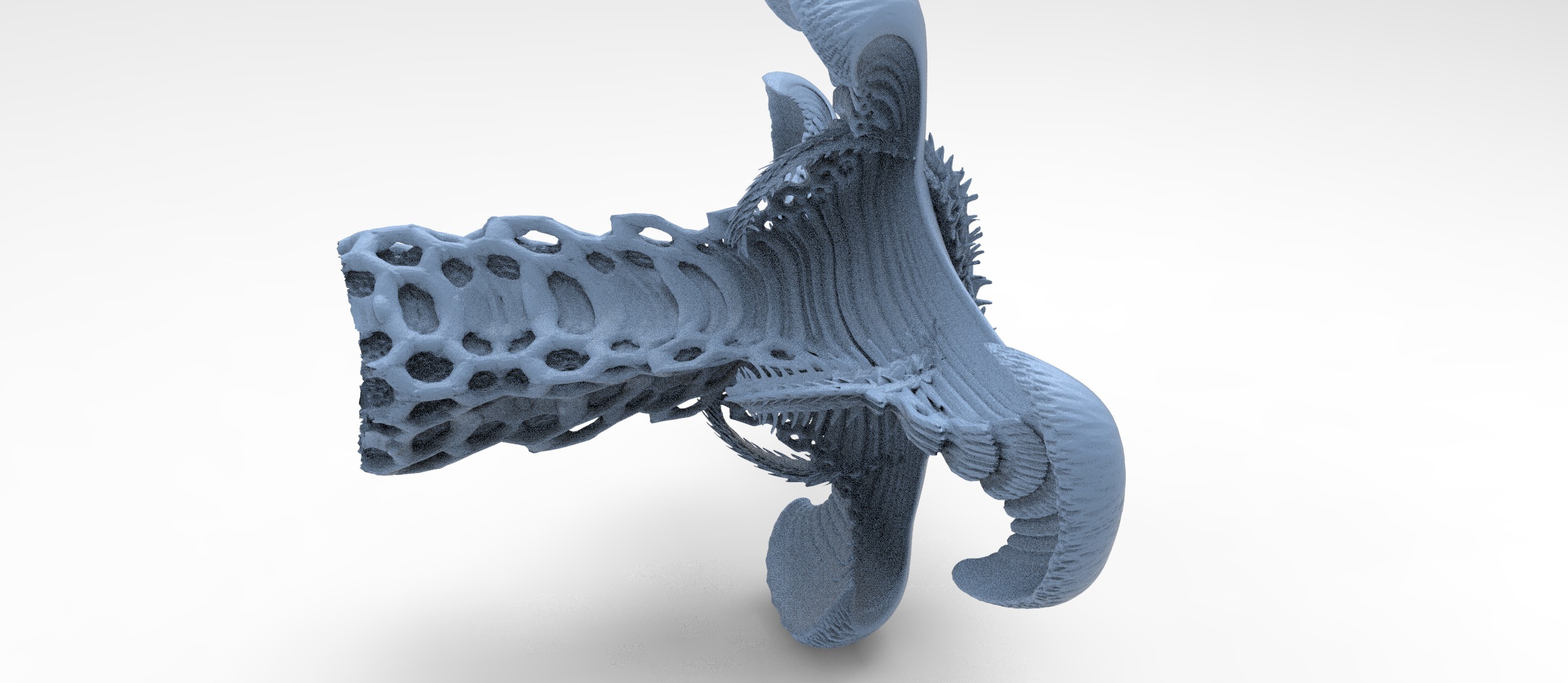 Alien Spine vertebrae stone 2  3D model_1