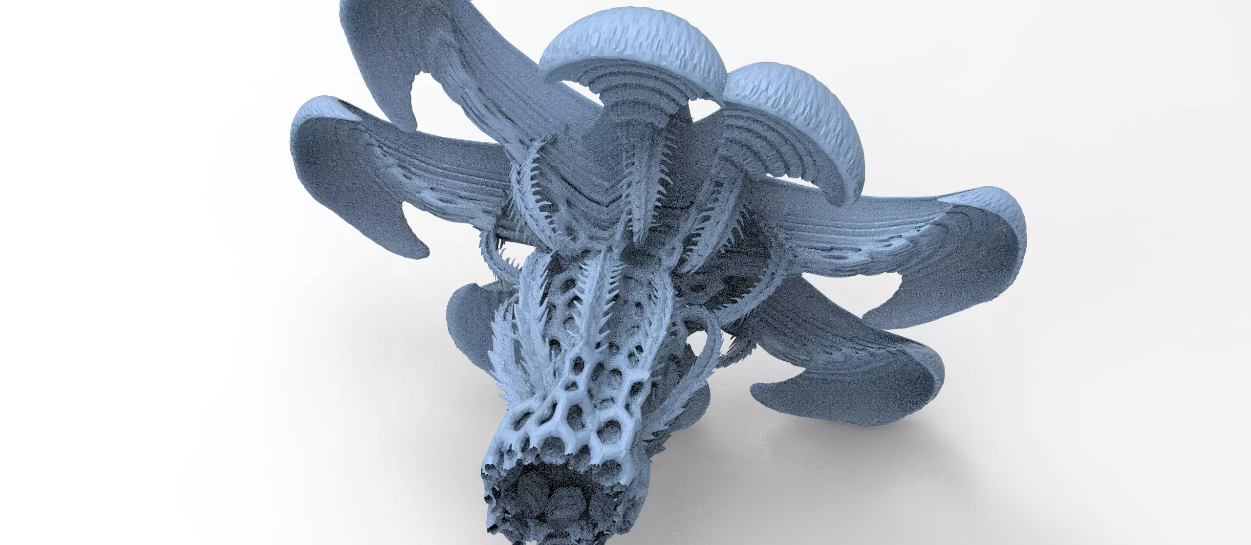 Alien Spine vertebrae stone 2  3D model_0