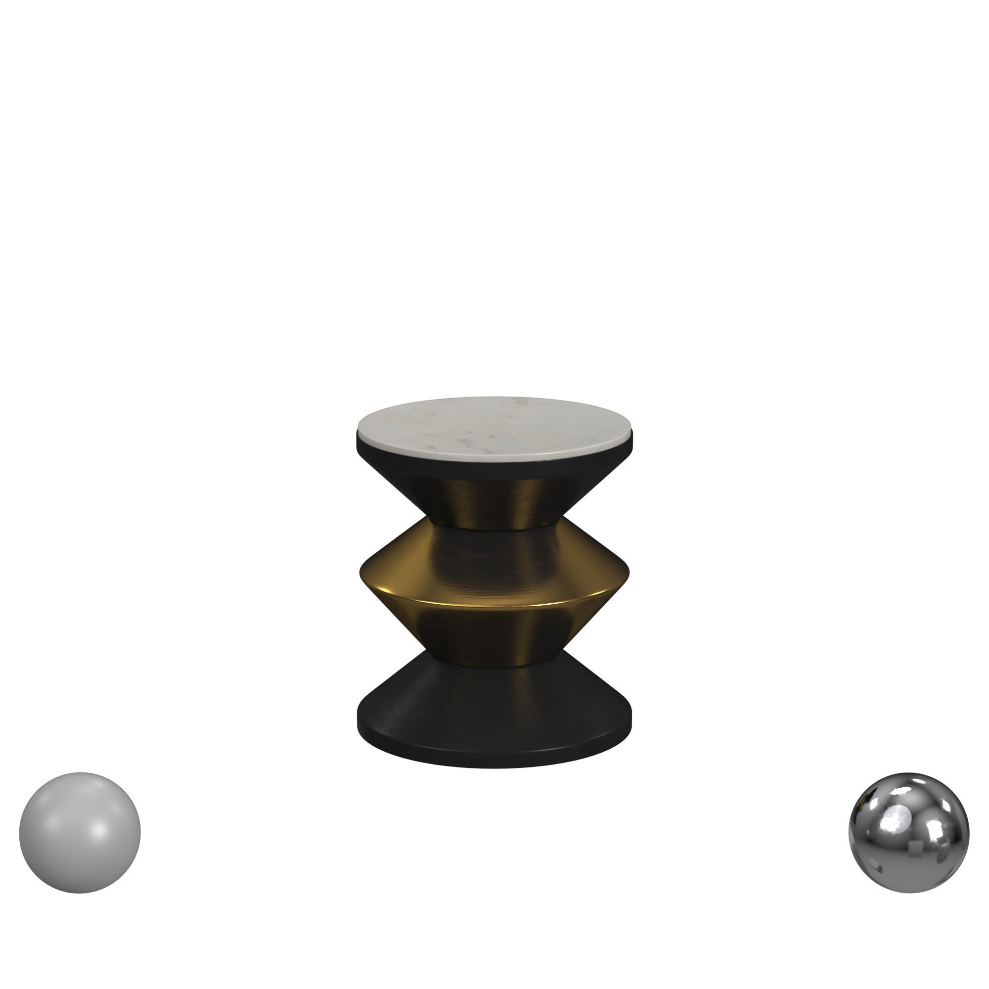 Safavieh Azizi Stone Top Side Table 3D model_1